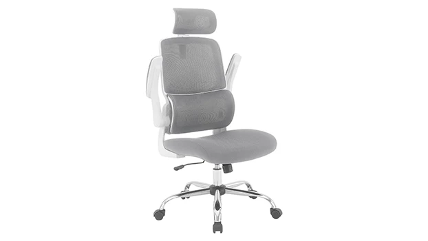 White Frame - Grey Fabric/Mesh