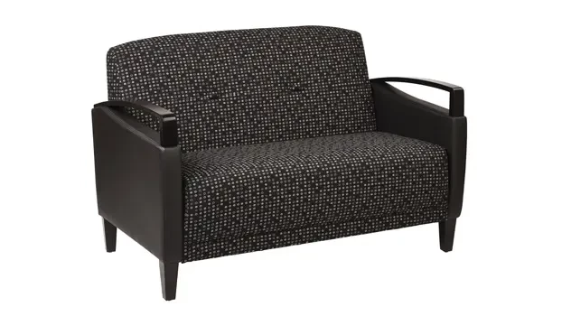 Fine Tune Onyx Fabric with Dillon Black Arms Two-Tone