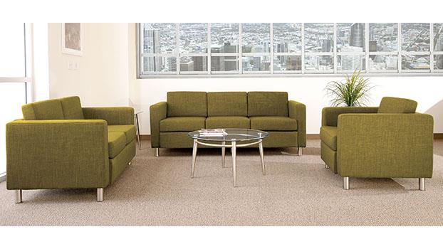 Green Fabric Room Scene