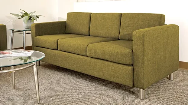 Green Fabric Room Scene