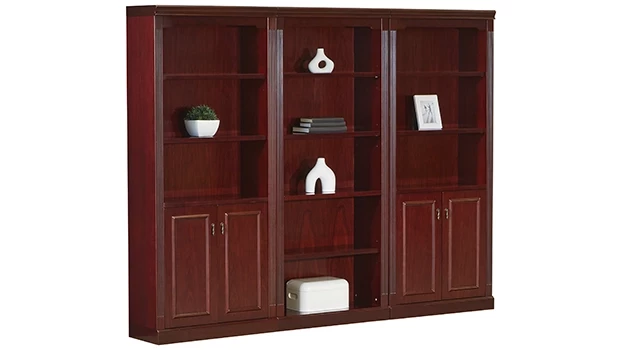 2 Door - 1 Open Bookshelf Wall Unit