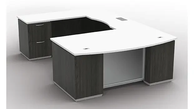 White / Slate Grey - Left Return