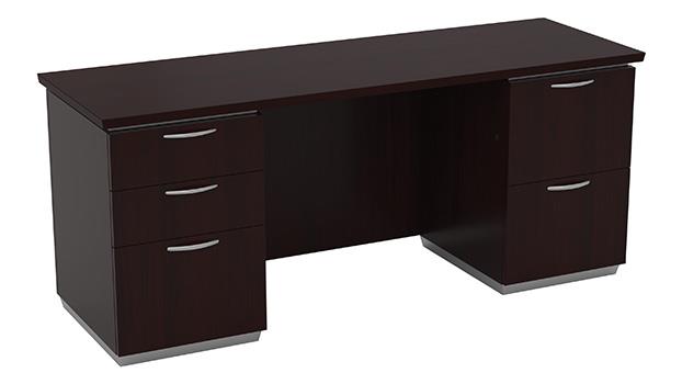AT Two U-Shaped Desk with Multifile + Storage + Pedestal