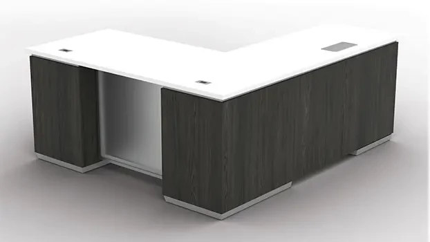 White / Slate Grey - Left Return