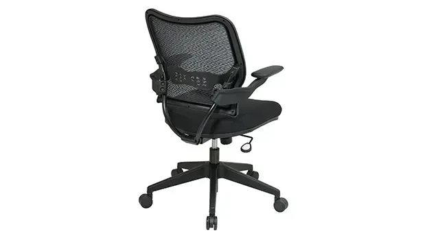 Black Mesh Fabric Seat Back View
