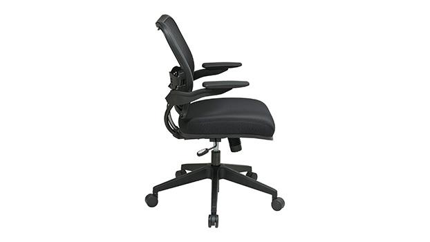 Black Mesh Fabric Seat Side View Right