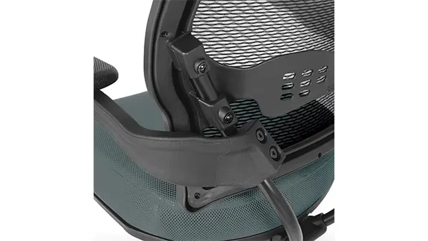 Grey Mesh Fabric Seat Detail