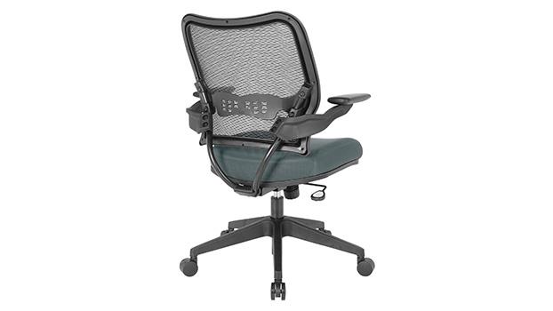 Grey Mesh Fabric Seat Back Left View