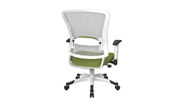 Green Fabric Mesh Back Left View
