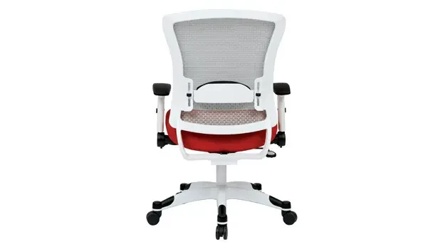 Red Fabric Mesh Back View