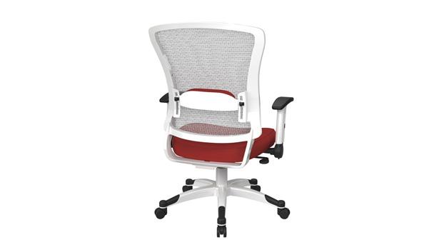 Red Fabric Mesh Back Left View
