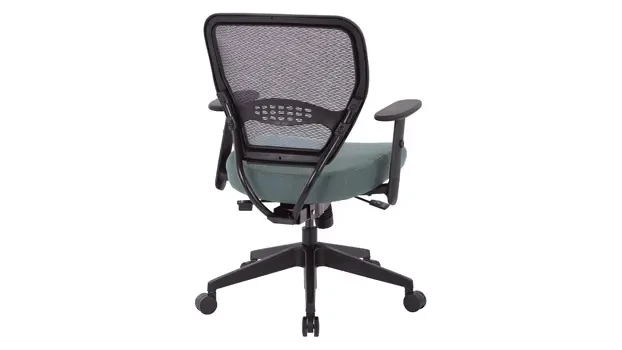 Grey Fabric Mesh Back Left View