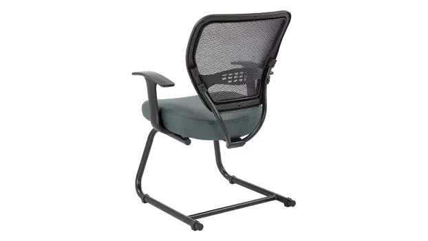 Grey Fabric Mesh Back Right View