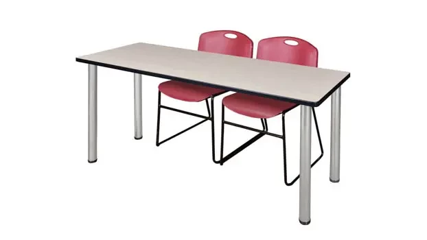 Maple/ Chrome/ Burgundy