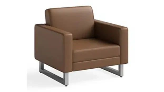 Cognac Vinyl / Silver Legs