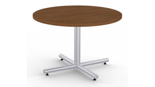 Walnut Top / Metallic Silver Base