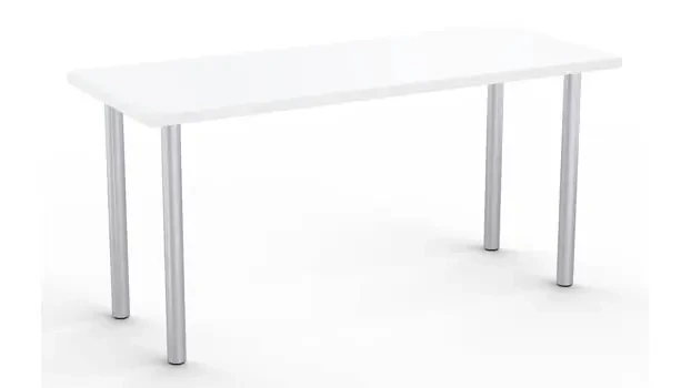 White Top / Metallic Silver Base