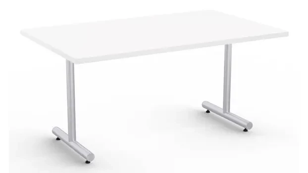 White Top / Metallic Silver Base