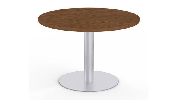 Walnut Top / Metallic Silver Base
