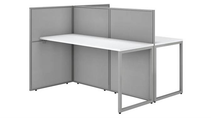 Pure White Laminate / Gray Fabric Panels