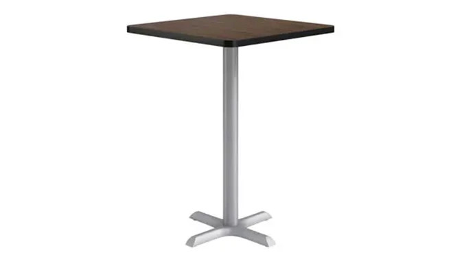 Silver base / Walnut top