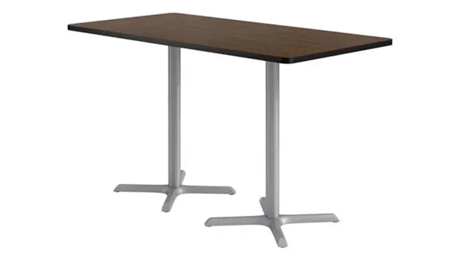 Silver base / Walnut top