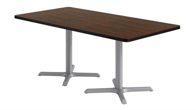 Silver base / Walnut top