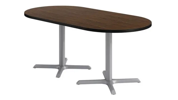 Silver base / Walnut top