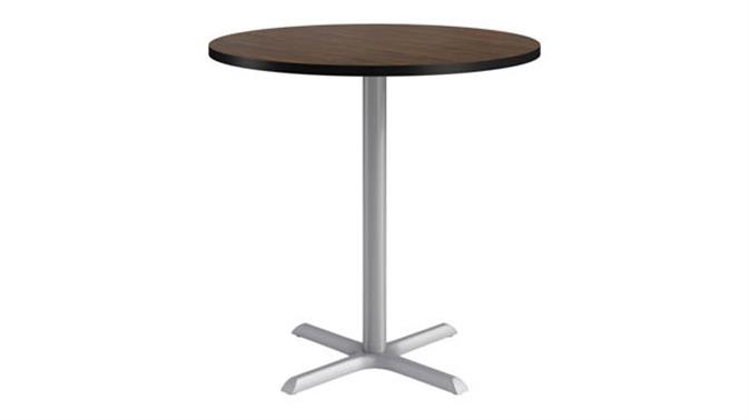 Silver base / Walnut top