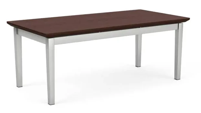 Silver Frame / Cocoa Walnut Tabletop