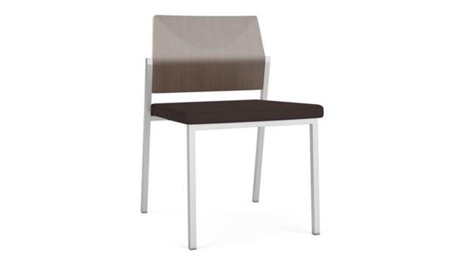 Coffee Bean Open House Fabric / Silver Finish / Riftwood Walnut