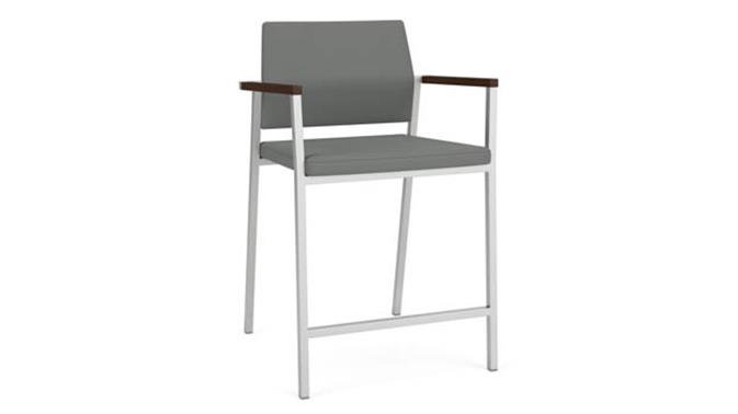 Asteroid Open House Fabric / Silver Finish / Riftwood Walnut Armcaps