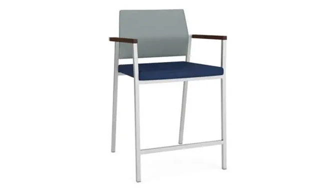 Lucid Dillon Polyurethane / Ocean Dillon Polyurethane / Silver Finish / Riftwood Walnut Armcap