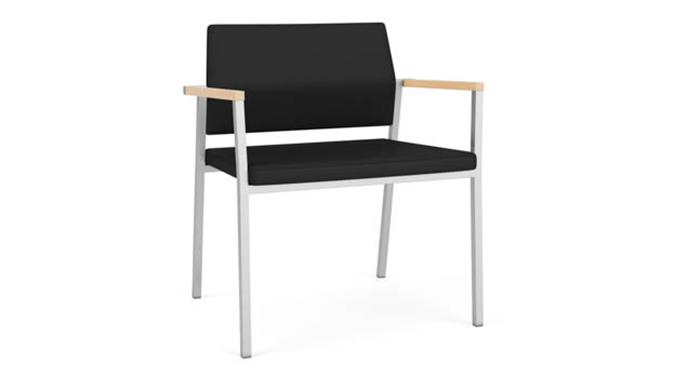 Black Dillon Polyurethane / Silver Finish / Natural Maple Armcaps