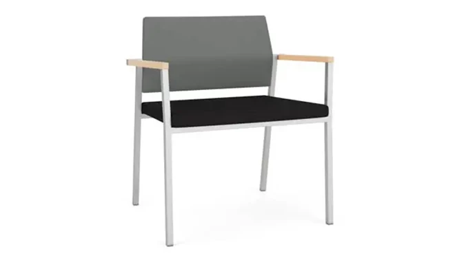 Asteroid Open House Fabric / Black Open House Fabric / Silver Finish / Natural Armcap