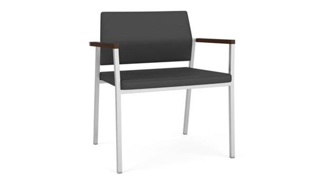 Graphite Dillon Polyurethane / Silver Finish / Riftwood Walnut Armcaps