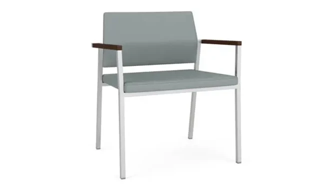 Lucid Dillon Polyurethane / Silver Finish / Riftwood Walnut Armcaps