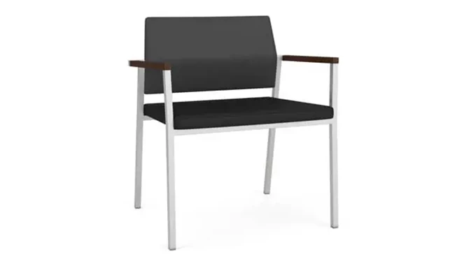 Graphite Dillon Polyurethane / Black Dillon Polyurethane / Silver Finish / Riftwood Walnut Armcap