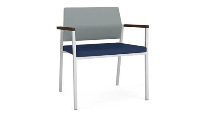 Lucid Dillon Polyurethane / Ocean Dillon Polyurethane / Silver Finish / Riftwood Walnut Armcap