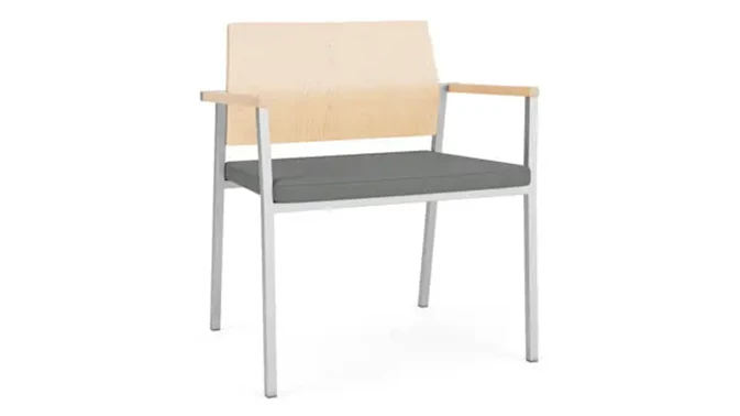 Asteroid Open House Fabric / Silver Finish / Natural Maple 