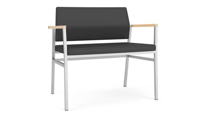 Graphite Dillon Polyurethane / Silver Finish / Natural Maple Armcaps