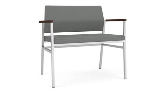Asteroid Open House Fabric / Silver Finish / Riftwood Walnut Armcaps