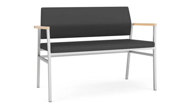 Graphite Dillon Polyurethane / Silver Finish / Natural Maple Armcaps