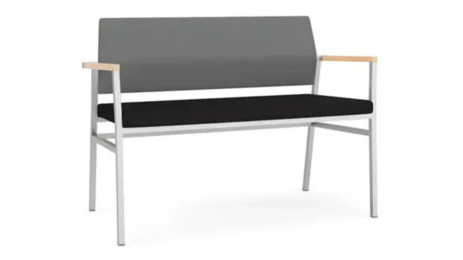 Asteroid Open House Fabric / Black Open House Fabric / Silver Finish / Natural Arm Cap