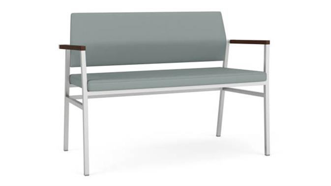 Lucid Dillon Polyurethane / Silver Finish / Riftwood Walnut Armcaps