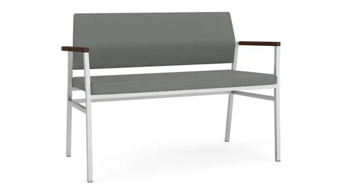 Asteroid Open House Fabric / Silver Finish / Riftwood Walnut Armcaps