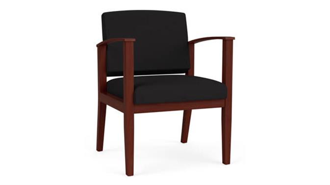 Black Open House Fabric / Mahogany
