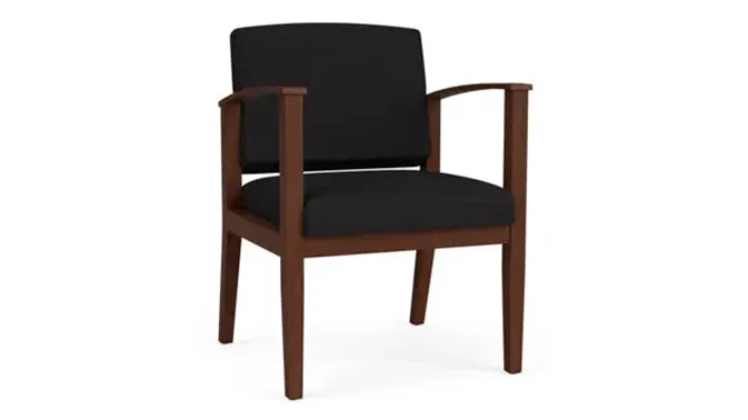 Black Open House Fabric / Walnut