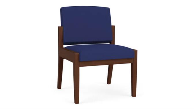Cobalt Open House Fabric / Walnut
