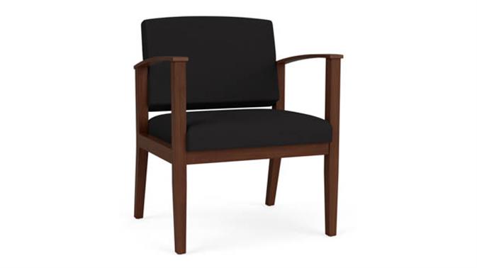 Black Open House Fabric / Walnut